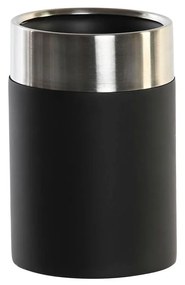 Portaspazzolini da Denti DKD Home Decor Argentato Nero Acciaio inossidabile Resina (7 x 7 x 10,5 cm)