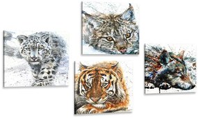 Set di quadri – Animali in splendida versione acquerello