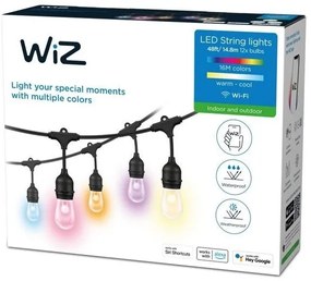 WiZ - Faretto LED RGBW Dimmerabile IMAGEO 4xGU10/4,9W/230V nero Wi-Fi