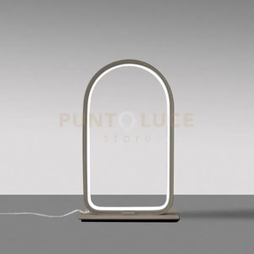Nicole l - lampada da tavolo titanio a led 3000k 600lm 12w dimmerab...