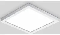 Plafoniera LED soffitto lampada parete muro 25W resa 250W luce interni ripostiglio bagno 230V QUADRATA LUCE FREDDA 6400K