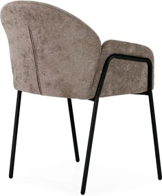 Set di sedie da pranzo color pesca in imbottito 2 pz Aslin – MOME