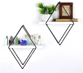 SET 2x Mensola da parete bianca