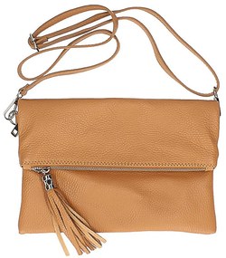 Borsa a mano in vera pelle 668 cognac