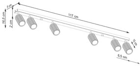 Faretto bianco 6,5x117 cm Gleam – Sollux