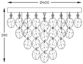Zuma Line 18365L - Lampadario a plafone PARDO 5xE14/40W/230V cromo