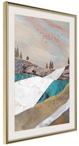 Poster  Painted Landscape  Cornice Quadri Cornice d'oro con passe-partout, Larghezza x Altezza Home decor 20x30