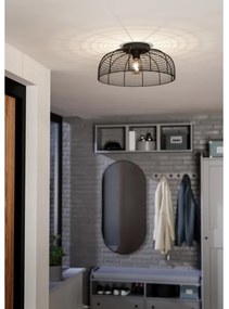 Eglo 43896 - Plafoniera RINROE 1xE27/40W/230V nero