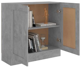 Libreria Grigio Cemento 82,5x30,5x80 cm in Legno Multistrato