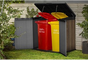 Contenitore da giardino marrone scuro in plastica Deco – Keter