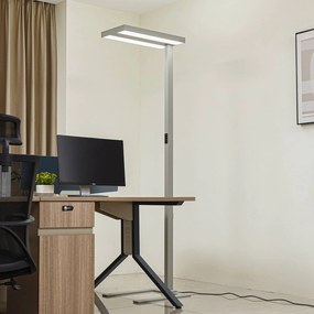 Arcchio lampada LED da pavimento Logan Ultra HCL, CCT, sensore, dimmerabile HCL Arcchio,, Alluminio / Grigio / Zincato, Studio / Ufficio, Alluminio, Moderno