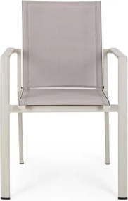 Set 4 Sedie Da Esterno In Alluminio E Textilene Con Braccioli Konnor Rastin Bizzotto