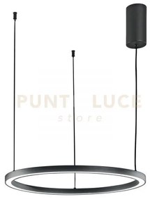 Lampadario a sospensione led hoop nera 30w 4500lm cct 3000k 4000k 6...