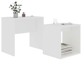 Tavolino da Salotto Bianco 48x30x45 cm in Legno Multistrato
