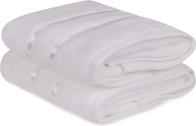 Set di 2 asciugamani in cotone bianco , 50 x 90 cm Dolce - Foutastic