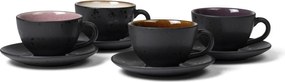 Tazzine in set nere in ceramica 4 pz 240 ml Gastro Black/Mix – Bitz