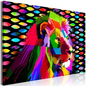 Quadro  Rainbow Lion (1 Part) Wide  Colore colorful, Dimensioni e Misure 120x80