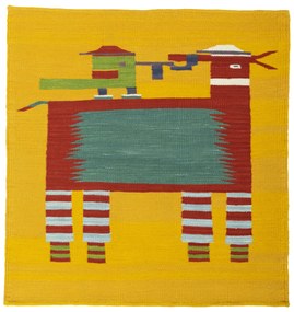 Kilim Tappeto 100x100 (Tacchino) Tessuto A Mano