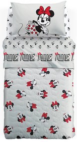 Copriletto Trapuntato in Cotone Minnie Retro' Piazza e Mezza