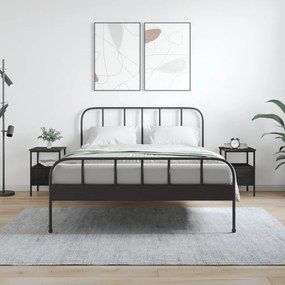 Comodini 2pz Neri 34x36x50 Cm İn Legno Multistrato /
