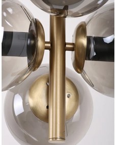 Lampada a sospensione con paralume in vetro grigio-oro ø 15 cm Forte - Squid Lighting