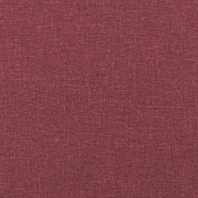 Set di divani 2 pz con cuscini rosso vino in tessuto