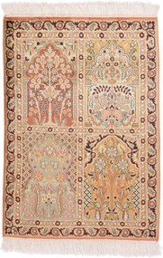 Cashmere Silk Tappeto orientale 90x70 (Indian) Annodato A Mano