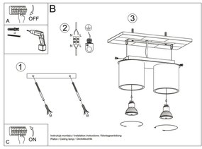 Sollux SL.0056 - Faretto ORBIS 2 2xGU10/40W/230V bianco