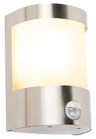 Lampada da parete per esterni moderna in acciaio inossidabile con sensore di movimento IP44 - Mira