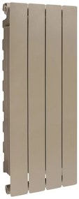 Radiatore acqua calda PRODIGE MODERN in alluminio, 4 elementi, interasse 800 mm, bronze