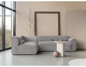 Divano angolare componibile in grigio chiaro (con penisola a sinistra) Flex Felix – Miuform