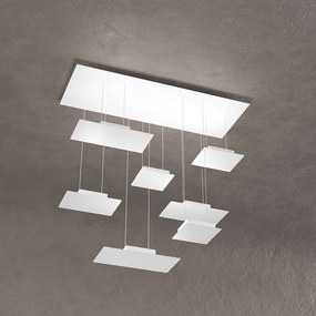 Sospensione Moderna Pixel Metallo Bianco 7 Luci Gx53