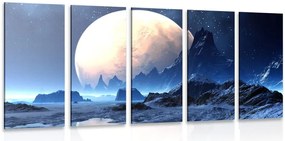 Quadri 5 pezzi – Paesaggio fantastico