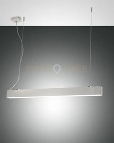 Next lampadario a sospensione bianco l.112x4,6cm dimmerabile doppia...