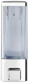 WENKO 24593100 - Dispenser di sapone ISTRES da 320 ml, cromo lucido/trasparente