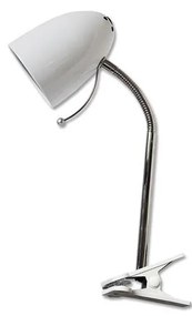 Aigostar - Lampada da tavolo con morsetto 1xE27/11W/230V bianco/cromo