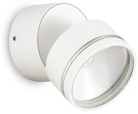 Applique Moderna Round Omega Metallo Bianco Led 7W 4000K Luce Naturale