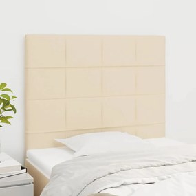 Testiera 2 Pz Crema 100x5x78/88 Cm İn Tessuto /