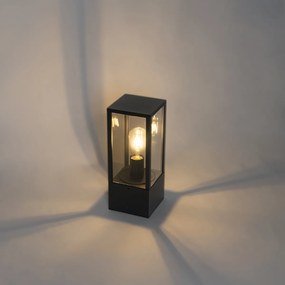 Lampada da terra da esterno nera con vetro fumé 40 cm IP44 - Charlois
