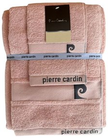 Set asciugamano bagno viso ospite telo Pierre Cardin Luxury  Colore Rosa Cipria