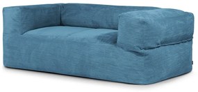 Puof a sacco blu con rivestimento in velluto a coste Sofa MooG – SLOWDOWN