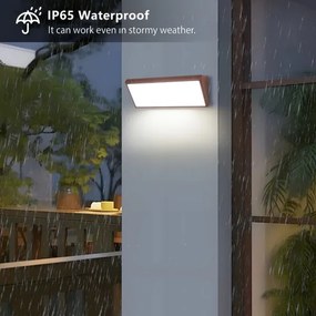 Brilagi - Lampada da parete esterna a LED con sensore TRIANGLE LED/42W/230V marrone IP65