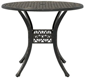 Tavolo da giardino bronzo Ø90x75 cm in alluminio pressofuso