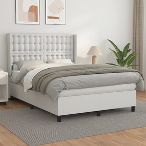 Giroletto A Molle Con Materasso Bianco 140x190 Cm İn Similpelle /