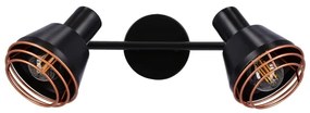 Faretto da parete NERIA 2xE14/40W/230V nero/rame