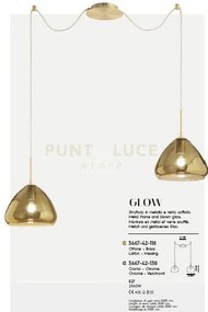 Glow sospensione ottone 2 luci 3667-42-118