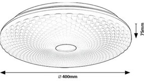 Rabalux 71184 - Plafoniera LED GALETI LED/24W/230V 4000K diametro 40 cm