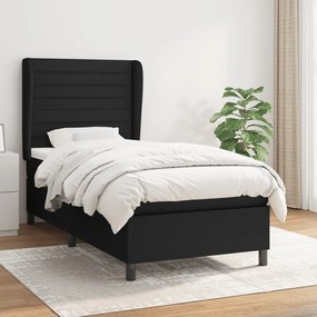 Giroletto A Molle Con Materasso Nero 80x200 Cm İntessuto /