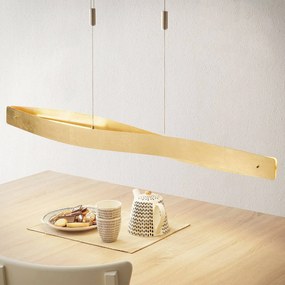 Quitani Lampada a sospensione LED Lian, dimmerabile, oro Lian Quitani, dimmerabile, Ottone / Oro, Soggiorno / Sala da pranzo, Alluminio, Design