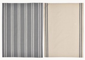 Set di 2 strofinacci in cotone a righe Soft Tools